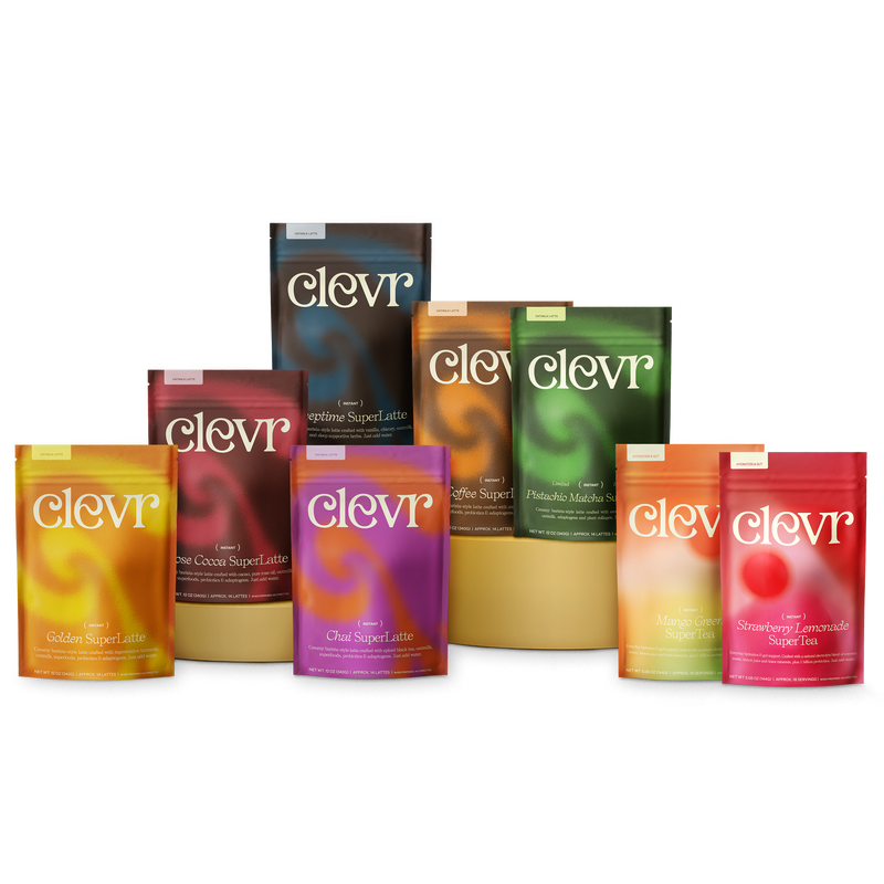 Assorted Clevr SuperLattes and SuperTeas