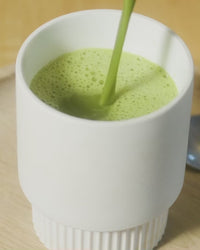 matcha pouring into a mug